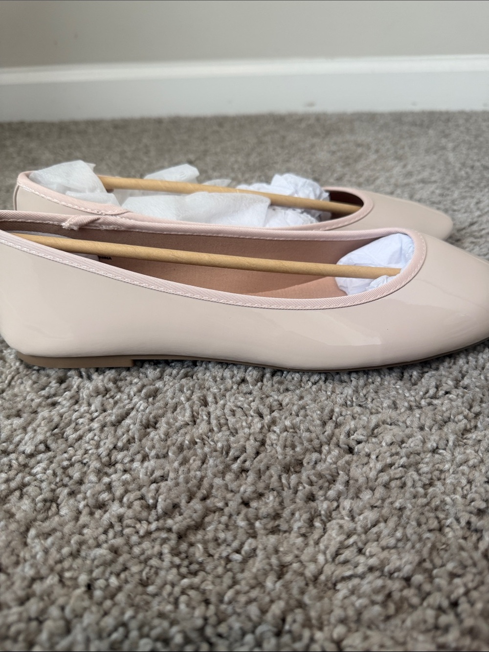 Glossy Nude Ballet Flats - Picture 5 of 5
